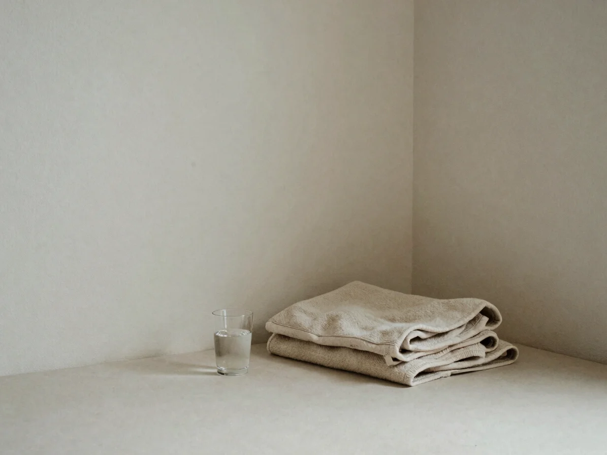 Uncluttered wide environmental view of a quiet morning corner wit