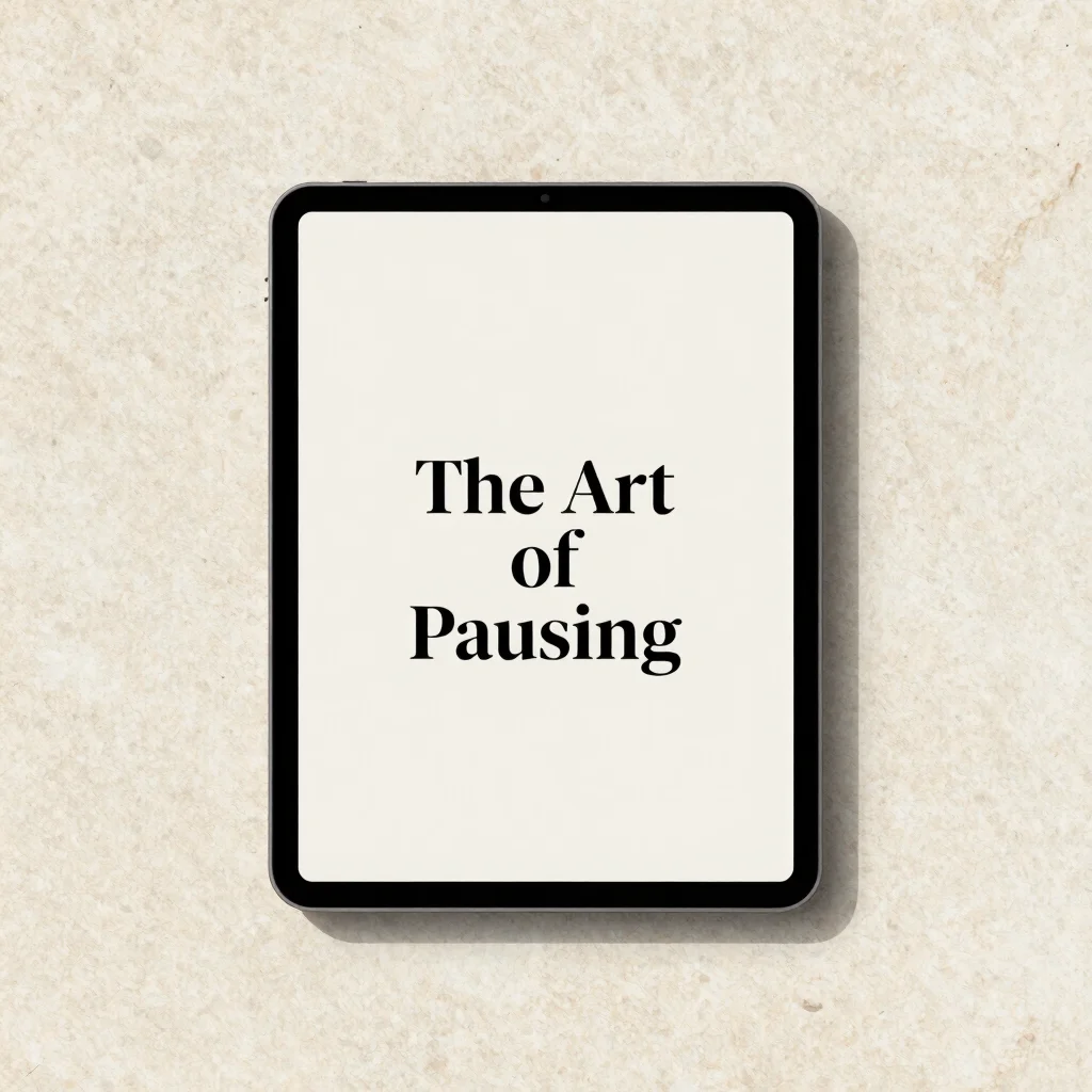 The Art of Pausing